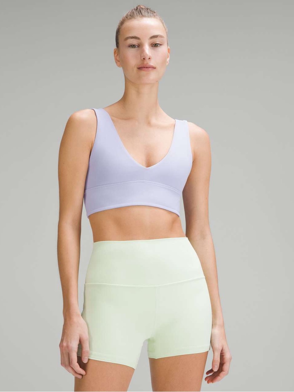 Lululemon Align V-Neck Bra Light Support, A/B Cup in Lilac Smoke, Size 4
